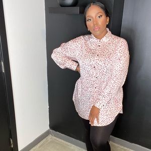 Zara Heart Button up Blouse